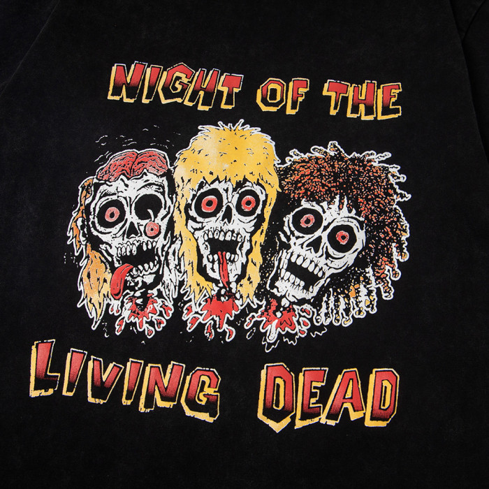 Vintage Oversized Graphic T-shirt Cotton Crewneck Tee Retro Streetwear Tops for Men Women Unisex