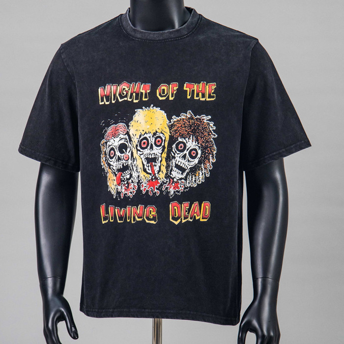 Vintage Oversized Graphic T-shirt Cotton Crewneck Tee Retro Streetwear Tops for Men Women Unisex