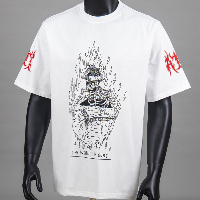 Vintage Oversized Graphic T-shirt Cotton Crewneck Tee Retro Streetwear Tops for Men Women Unisex