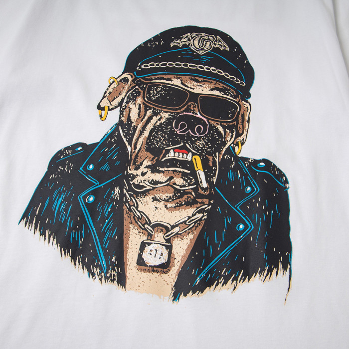 Vintage Oversized Graphic T-shirt Cotton Crewneck Tee Retro Streetwear Tops for Men Women Unisex