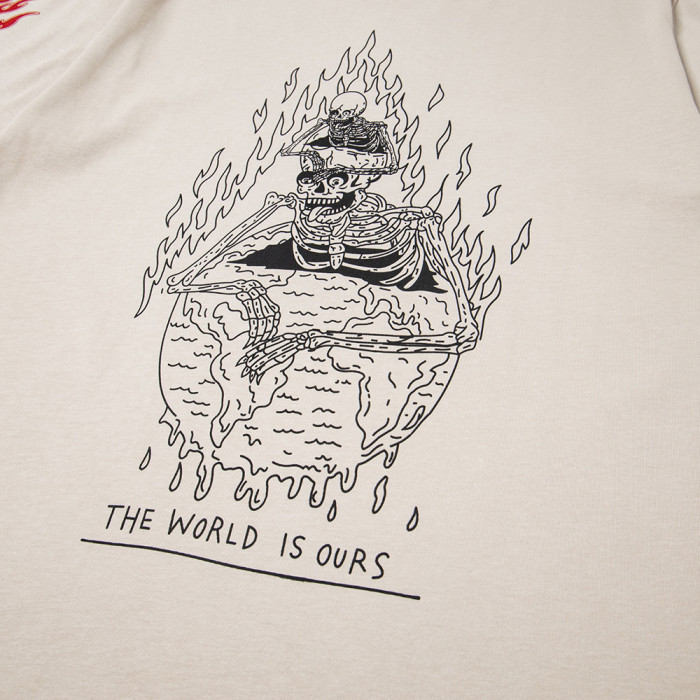 Vintage Oversized Graphic T-shirt Cotton Crewneck Tee Retro Streetwear Tops for Men Women Unisex