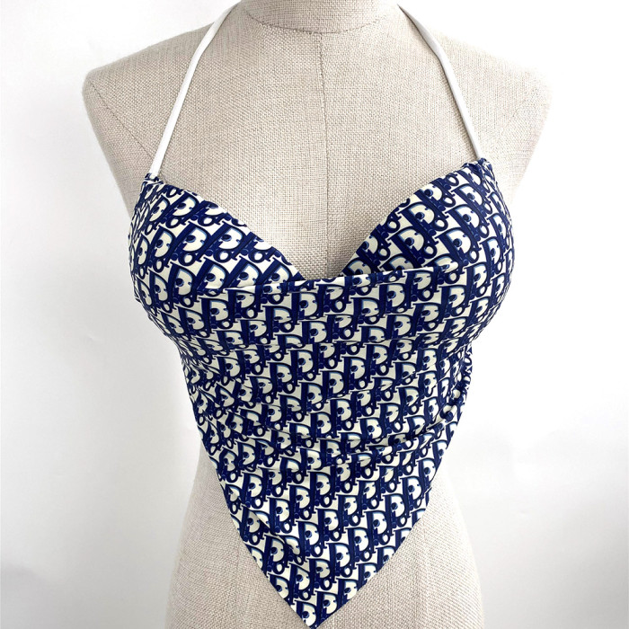 Women One-piece Swimsuit Swimwear Set Bikini Sport Bra Beach Thong Bathing Suit Underwear