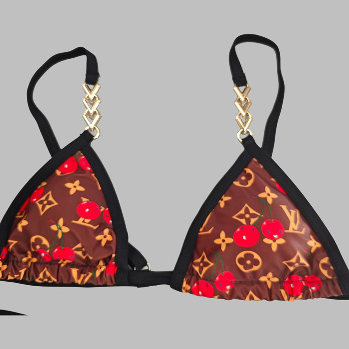 Women Three Piece Rhinestone Bikini Set Sport Bra Swimsuit Beach Thong Swimwear Bathing Suit Swimming Suit