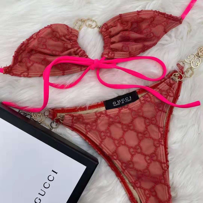 Women Two Piece Rhinestone Bikini Set Sport Bra Swimsuit Beach Thong Swimwear Bathing Suit Swimming Suit