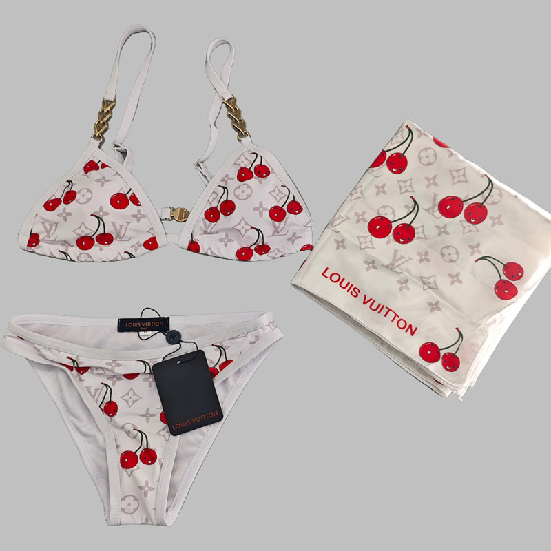 Women Three Piece Rhinestone Bikini Set Sport Bra Swimsuit Beach Thong Swimwear Bathing Suit Swimming Suit