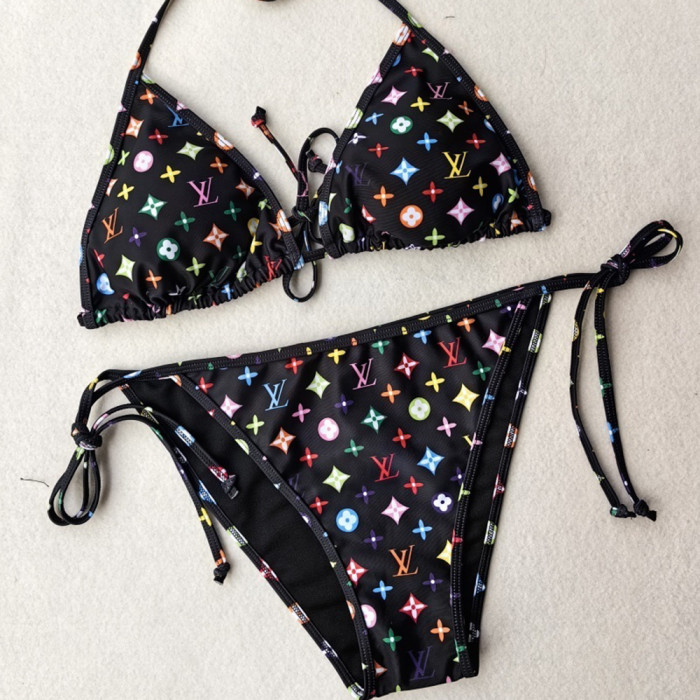 Women Two Piece Rhinestone Bikini Set Sport Bra Swimsuit Beach Thong Swimwear Bathing Suit Swimming Suit