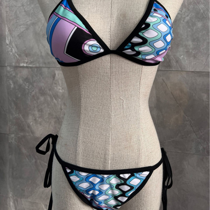 Women Three Piece Rhinestone Bikini Set Sport Bra Swimsuit Beach Thong Swimwear Bathing Suit Swimming Suit