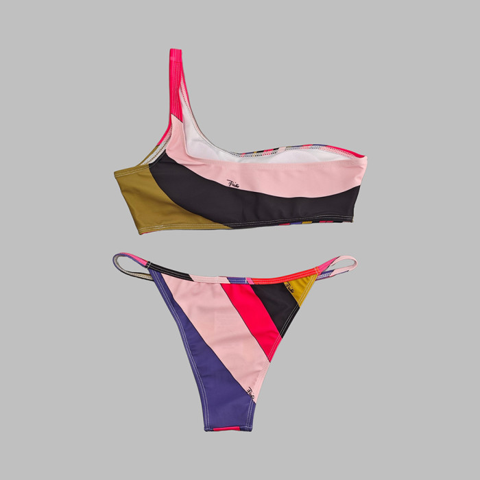 Women Three Piece Rhinestone Bikini Set Sport Bra Swimsuit Beach Thong Swimwear Bathing Suit Swimming Suit