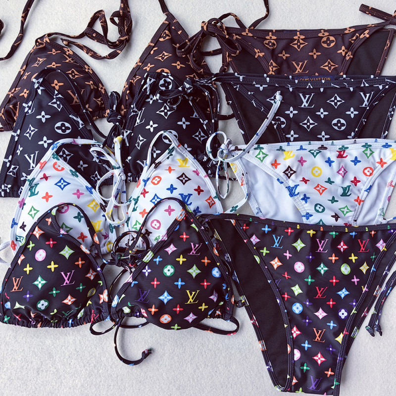 Women Two Piece Rhinestone Bikini Set Sport Bra Swimsuit Beach Thong Swimwear Bathing Suit Swimming Suit