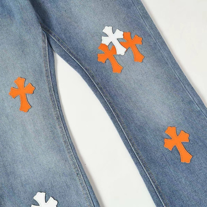 Men Vintage Distressed Denim Jeans Straight Leg Trousers Streetwear Pants Casual Bottoms Joggers Clothes Women