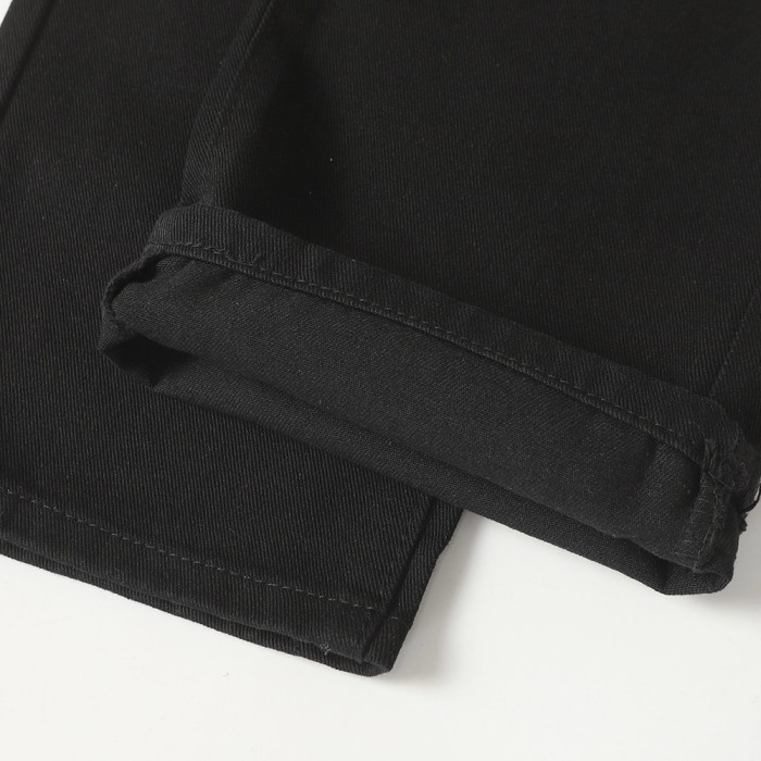 Men Vintage Distressed Denim Jeans Straight Leg Trousers Streetwear Pants Casual Bottoms Joggers Clothes Women