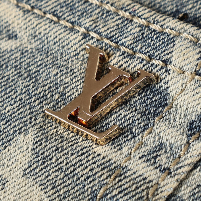 Men Vintage Distressed Denim Full Print Jeans Straight Leg Trousers Streetwear Pants Casual Bottoms Joggers Clothes Women