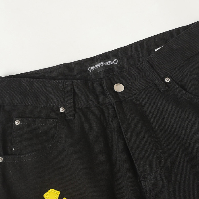 Men Vintage Distressed Denim Jeans Straight Leg Trousers Streetwear Pants Casual Bottoms Joggers Clothes Women