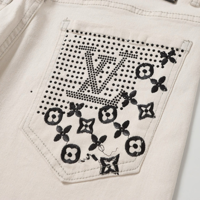 Men Vintage Distressed Denim Jeans Straight Leg Trousers Streetwear Pants Casual Bottoms Joggers Clothes Women