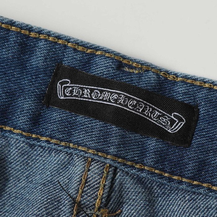 Men Vintage Distressed Denim Jeans Straight Leg Trousers Streetwear Pants Casual Bottoms Joggers Clothes Women