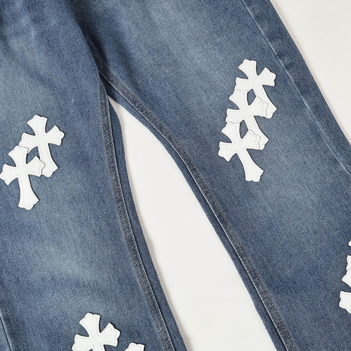 Men Vintage Distressed Denim Jeans Straight Leg Trousers Streetwear Pants Casual Bottoms Joggers Clothes Women