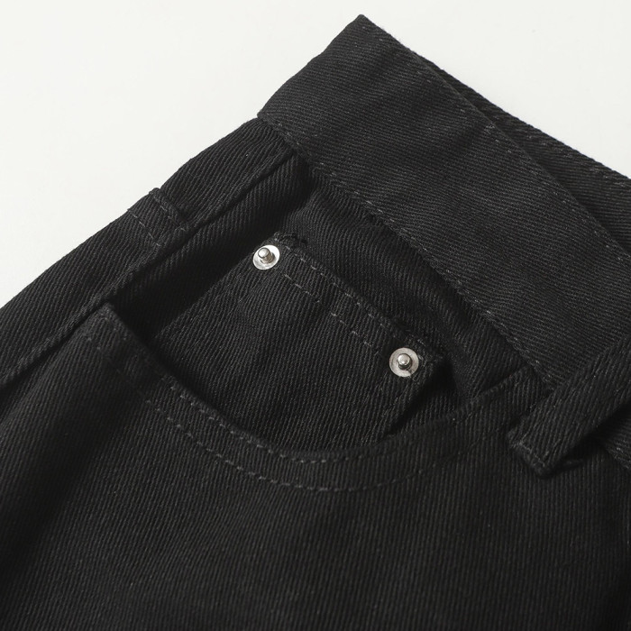 Men Vintage Distressed Denim Jeans Straight Leg Trousers Streetwear Pants Casual Bottoms Joggers Clothes Women