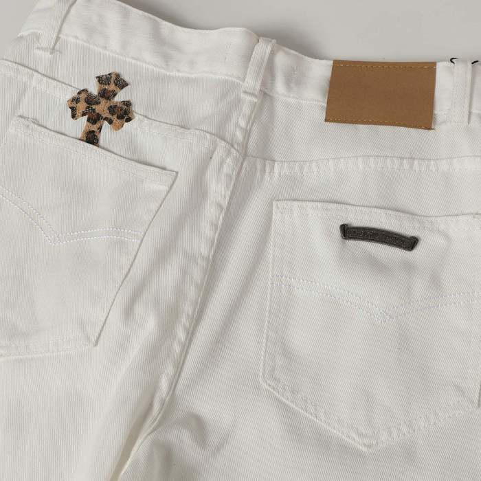 Men Vintage Distressed Denim Jeans Straight Leg Trousers Streetwear Pants Casual Bottoms Joggers Clothes Women