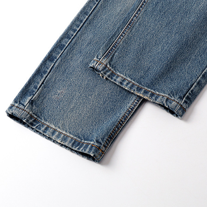 Men Retro Loose Fit Jeans straight-leg Pants Streetwear Bottoms Daily Casual Trousers Unisex