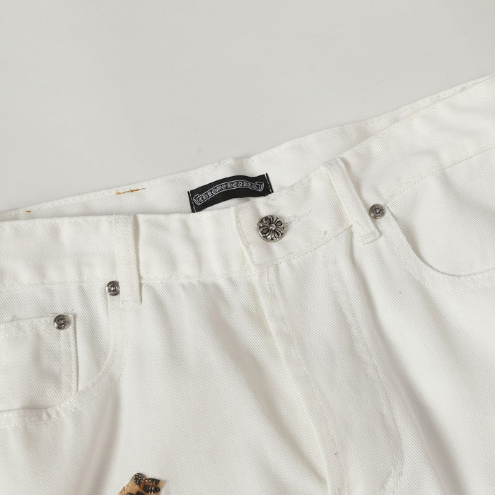 Men Vintage Distressed Denim Jeans Straight Leg Trousers Streetwear Pants Casual Bottoms Joggers Clothes Women