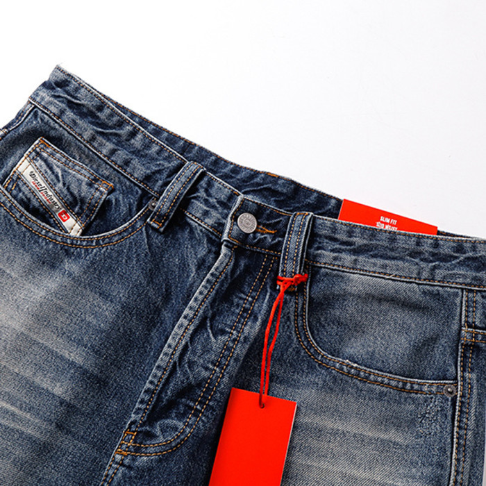 Men Retro Loose Fit Jeans straight-leg Pants Streetwear Bottoms Daily Casual Trousers Unisex