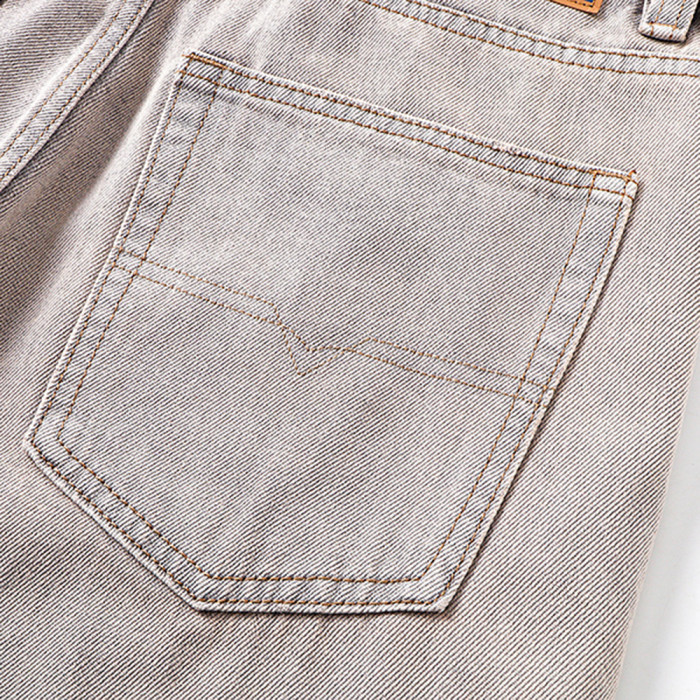 Men Retro Loose Fit Jeans straight-leg Pants Streetwear Bottoms Daily Casual Trousers Unisex