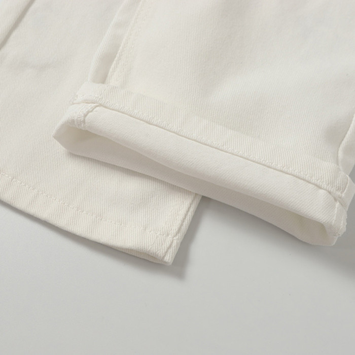 Men Vintage Distressed Denim Jeans Straight Leg Trousers Streetwear Pants Casual Bottoms Joggers Clothes Women