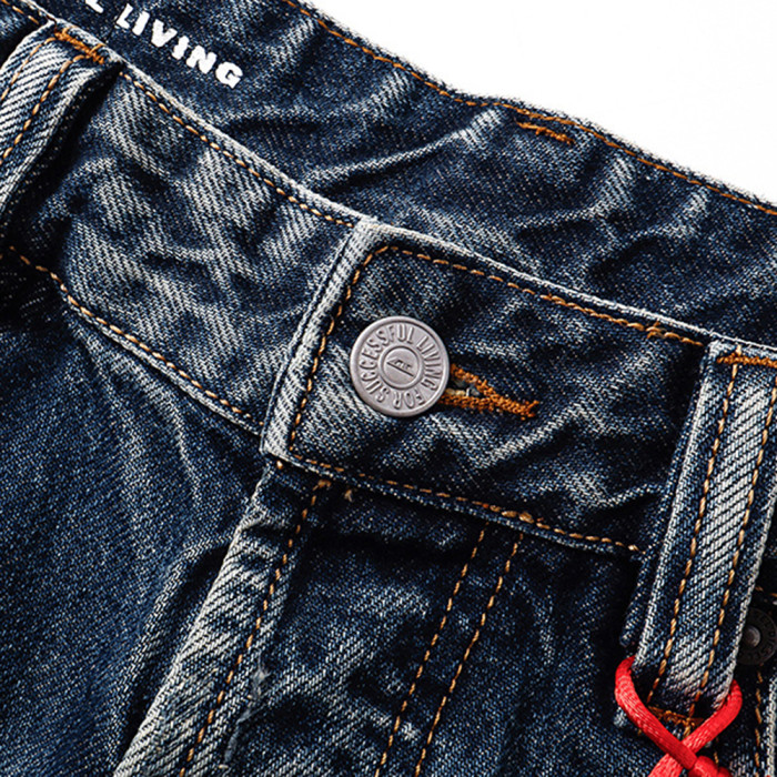 Men Retro Loose Fit Jeans straight-leg Pants Streetwear Bottoms Daily Casual Trousers Unisex