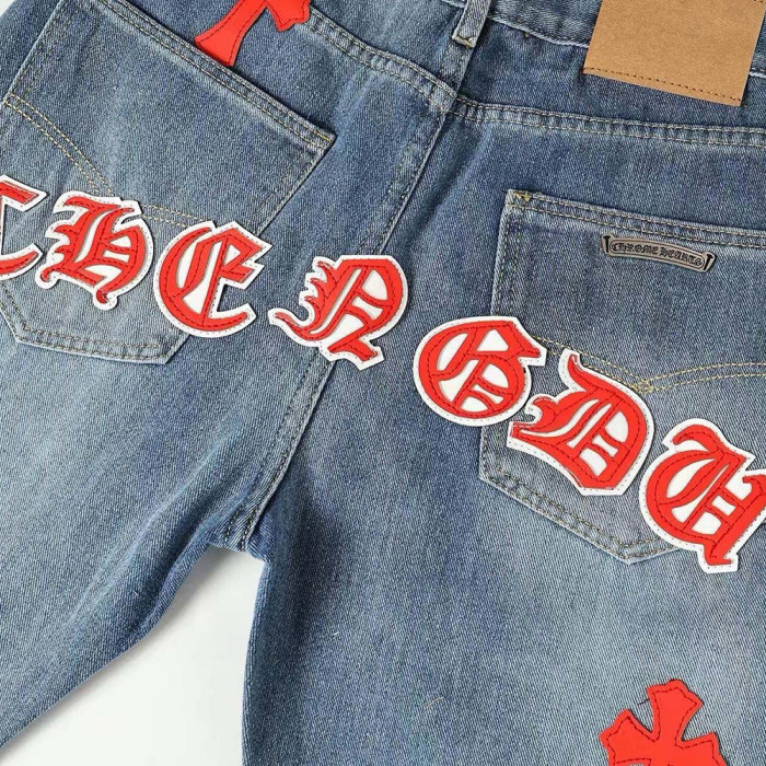 Men Vintage Distressed Denim Patch Jeans Straight Leg Trousers Streetwear Pants Casual Bottoms Joggers Clothes Women