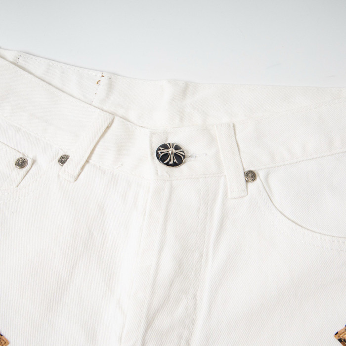 Men Vintage Distressed Denim Jeans Straight Leg Trousers Streetwear Pants Casual Bottoms Joggers Clothes Women