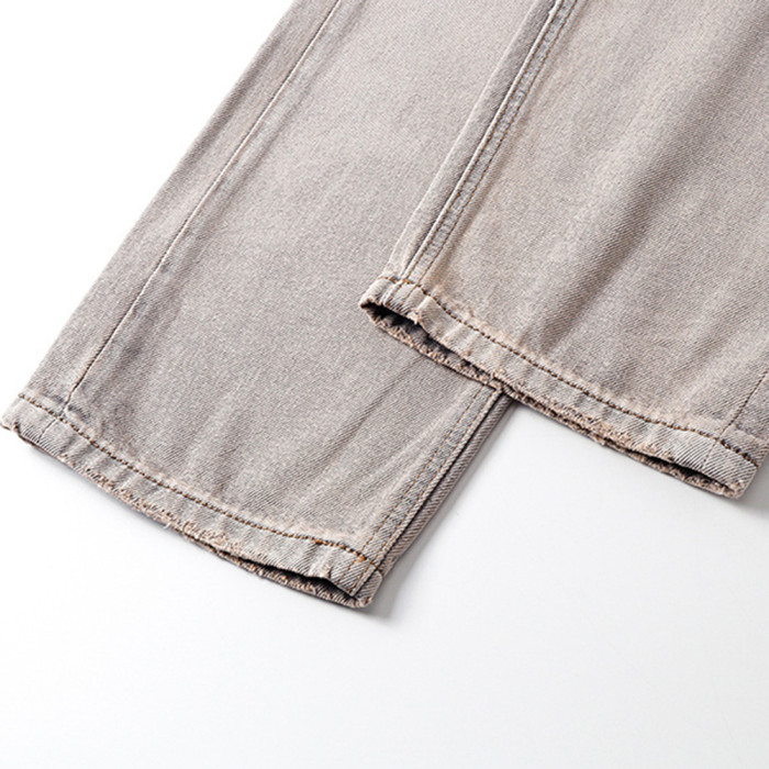 Men Retro Loose Fit Jeans straight-leg Pants Streetwear Bottoms Daily Casual Trousers Unisex