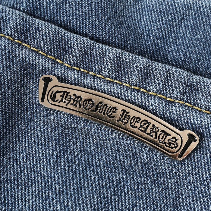 Men Vintage Distressed Denim Jeans Straight Leg Trousers Streetwear Pants Casual Bottoms Joggers Clothes Women