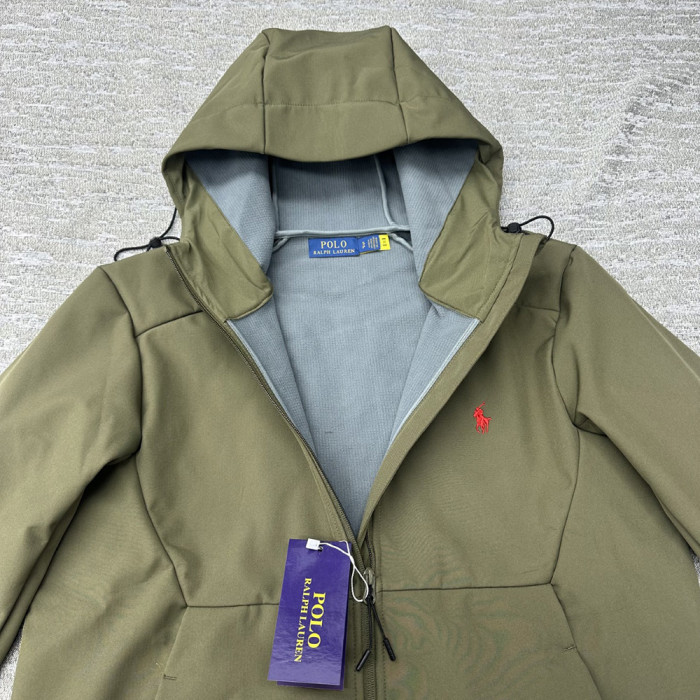 Men Women Fleece Lined Windproof Hooded Jacket Full Zip Windbreaker Long Sleeves Casual Coats Unisex