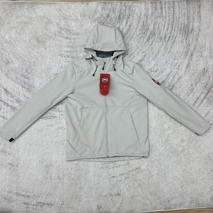 Men Women Fleece Lined Windproof Hooded Jacket Full Zip Windbreaker Long Sleeves Casual Coats Unisex