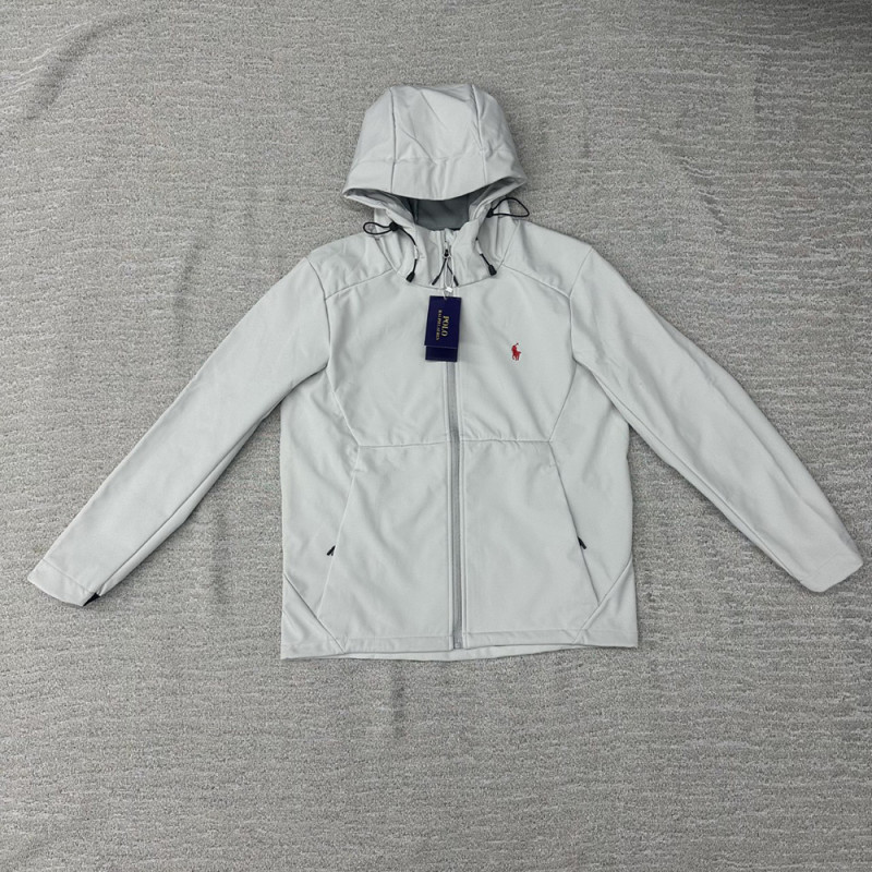 Men Women Fleece Lined Windproof Hooded Jacket Full Zip Windbreaker Long Sleeves Casual Coats Unisex