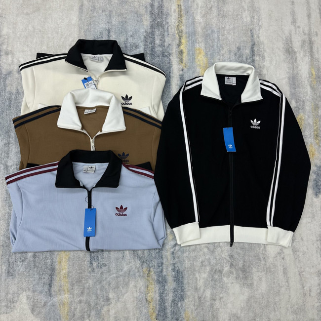 Men Women Knit Track Jacket Stand Collar Casual Zip-up Jacket Sportswear Coats Outdoor Tops Unisex