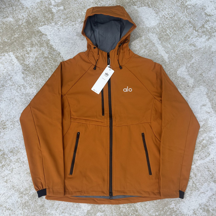 Men Women Fleece Lined Windproof Hooded Jacket Full Zip Windbreaker Long Sleeves Casual Coats Unisex