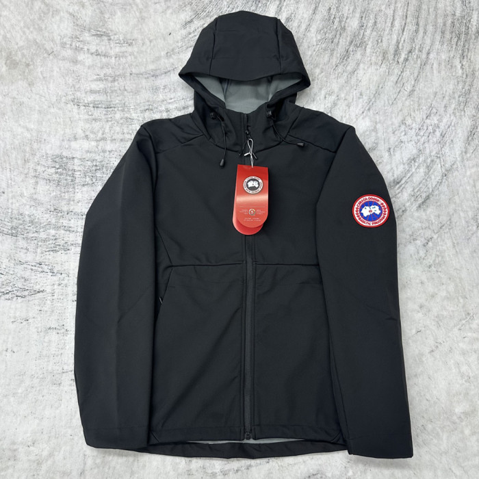 Men Women Fleece Lined Windproof Hooded Jacket Full Zip Windbreaker Long Sleeves Casual Coats Unisex