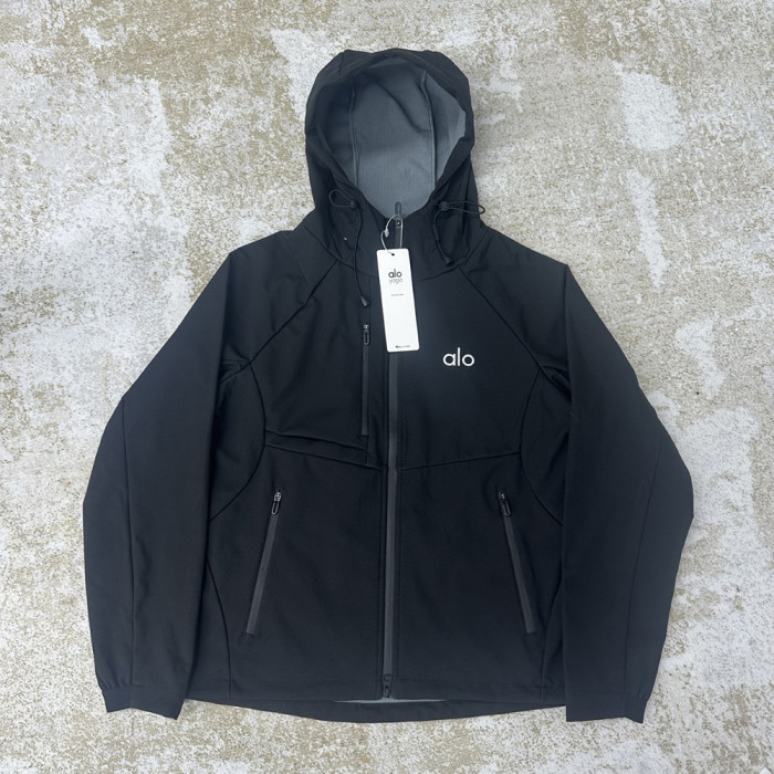 Men Women Fleece Lined Windproof Hooded Jacket Full Zip Windbreaker Long Sleeves Casual Coats Unisex