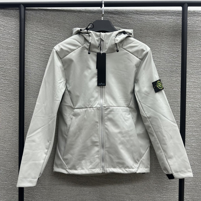 Men Women Fleece Lined Windproof Hooded Jacket Full Zip Windbreaker Long Sleeves Casual Coats Unisex