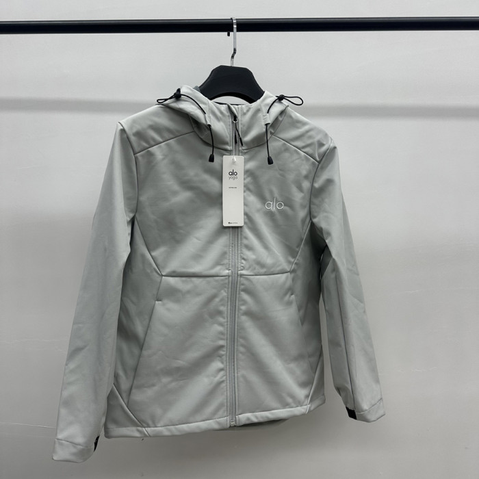 Men Women Fleece Lined Windproof Hooded Jacket Full Zip Windbreaker Long Sleeves Casual Coats Unisex