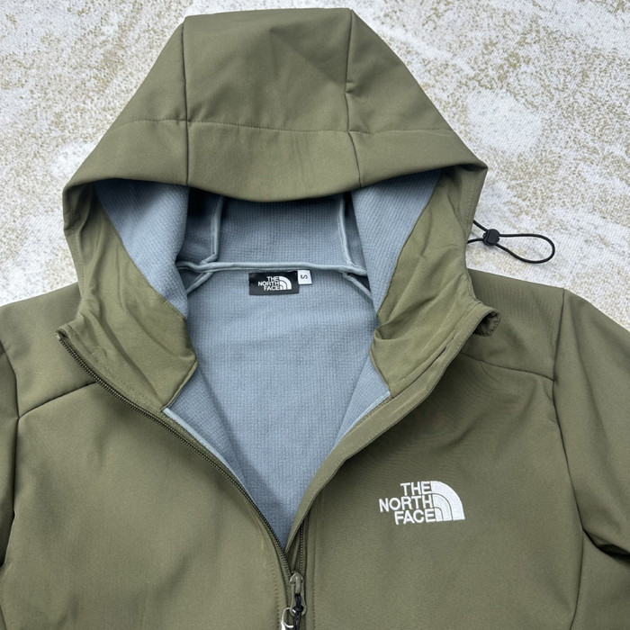 Men Women Fleece Lined Windproof Hooded Jacket Full Zip Windbreaker Long Sleeves Casual Coats Unisex