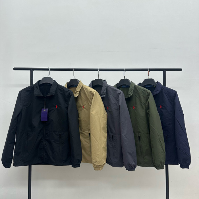 Men Women Classic Zip Jacket Vintage Windbreaker Long Sleeves Outwear Tops Casual Coats Unisex