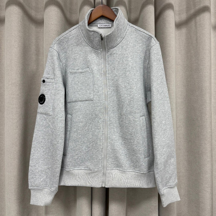 Men Women High Neck Sweatshirt Full Zip Cotton Fleece Pullover Long Sleeves Sports Shirt Tops Casual Streetwear Unisex