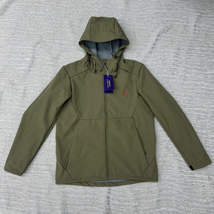 Men Women Fleece Lined Windproof Hooded Jacket Full Zip Windbreaker Long Sleeves Casual Coats Unisex