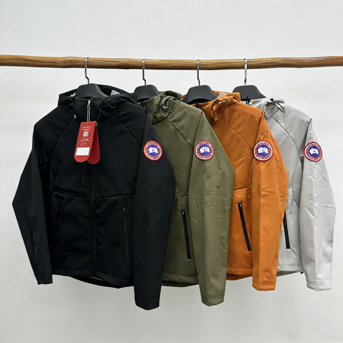 Men Women Fleece Lined Windproof Hooded Jacket Full Zip Windbreaker Long Sleeves Casual Coats Unisex