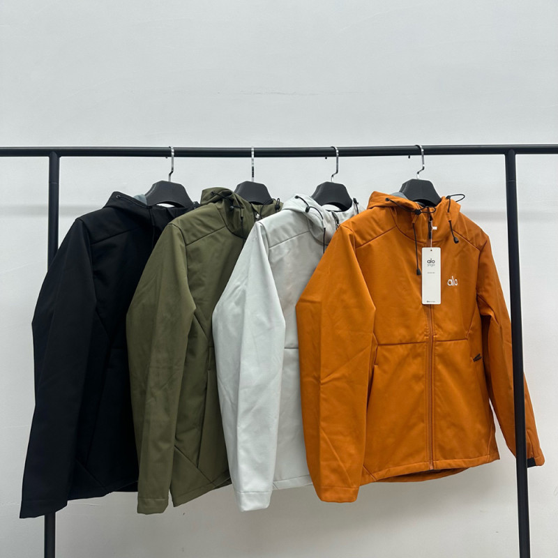 Men Women Fleece Lined Windproof Hooded Jacket Full Zip Windbreaker Long Sleeves Casual Coats Unisex