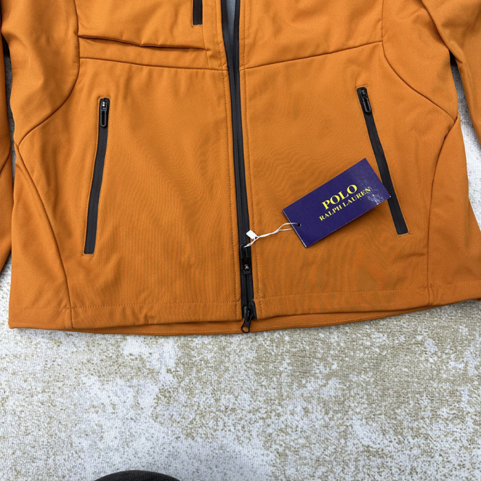 Men Women Fleece Lined Windproof Hooded Jacket Full Zip Windbreaker Long Sleeves Casual Coats Unisex