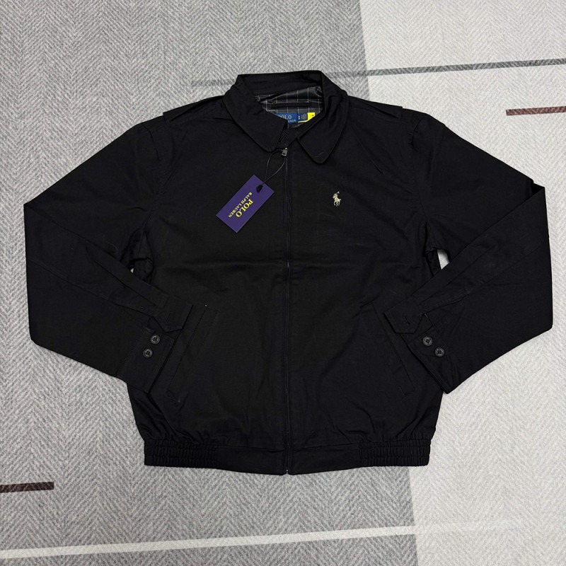 Men Women Classic Cotton Zip Jacket Vintage Windbreaker Long Sleeves Outwear Tops Casual Coats Unisex