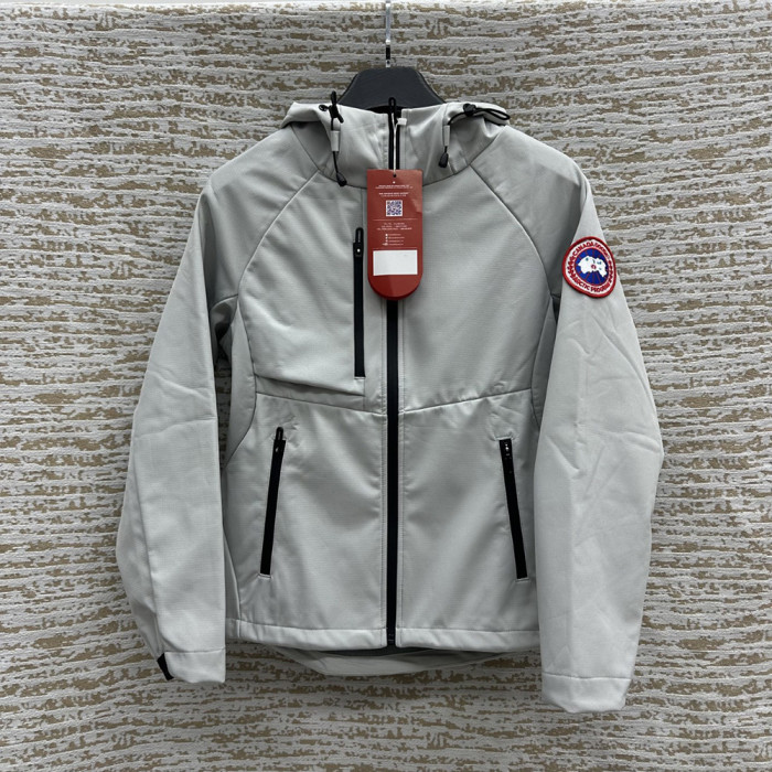 Men Women Fleece Lined Windproof Hooded Jacket Full Zip Windbreaker Long Sleeves Casual Coats Unisex